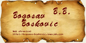 Bogosav Bošković vizit kartica